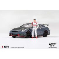 (Pre-Order) MINI GT Nissan GT-R Nismo 2024 Tsukuba Production Car Lap Record W/ Matsuda Figure Tsugio Matsuda Collection (Expected January 2027)