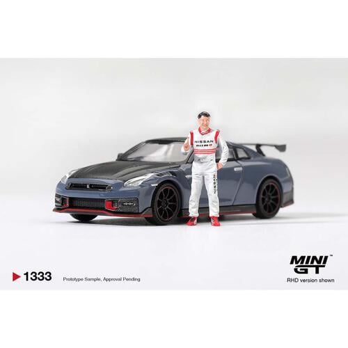 (Pre-Order) MINI GT Nissan GT-R Nismo 2024 Tsukuba Production Car Lap Record W/ Matsuda Figure Tsugio Matsuda Collection (Expected January 2027)
