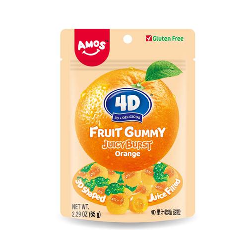 Amos阿麥斯 4D 爆汁果汁軟糖 甜橙