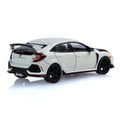 GreenLight 2018 - Honda Civic Type R (FK8) with Custom Wheels and Carbon Hood - Championship White - Tokyo Torque