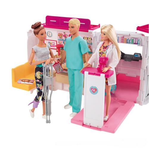 Barbie芭比 救護車連公仔套裝