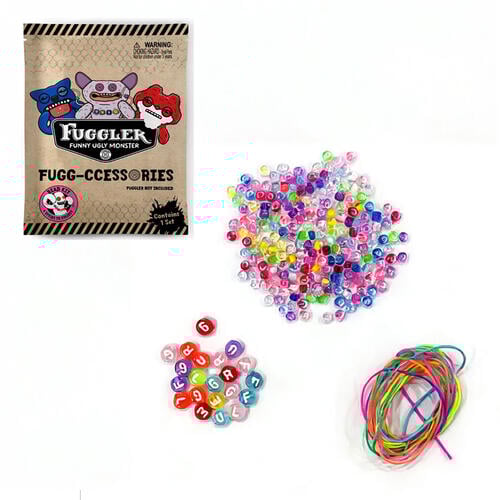 Fuggler Fugg-ccessories Bead Kit - Colored Base With White Letter