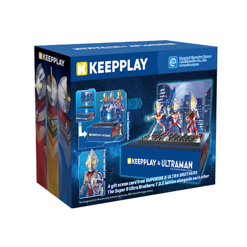 Qman Keepplay 鹹蛋超人口袋積木場景系列迪加&帝拿&佳亞套裝