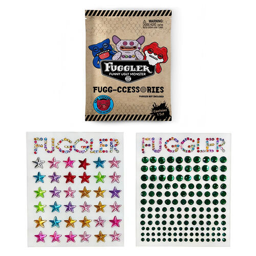 Fuggler 寶石貼紙 - 五角星形寶石 + 純色水鑽