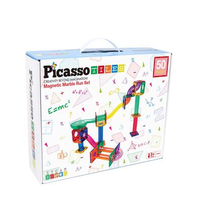 Picasso Tiles Magnetic Marble Run Builder 50pc set