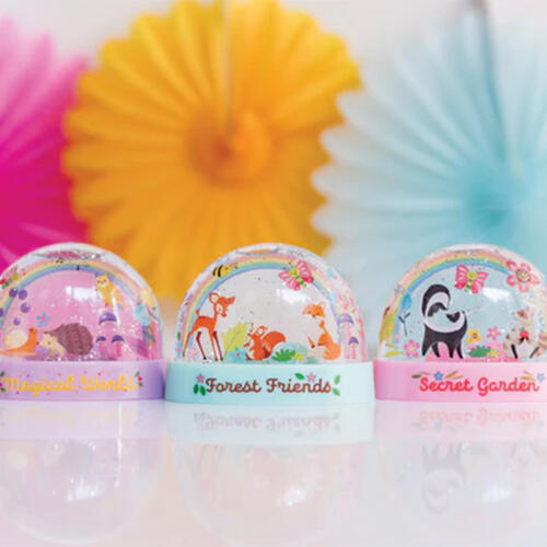 4M Kidzmaker Glitter Rainbow Snow Domes