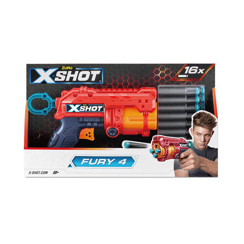 X-Shot X特攻超水準狂怒 4 發射槍連16發子彈