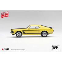(Pre-order) Mini Gt Ford Mustang Boss 302 1969 Bright Yellow/ Blister Packaging (Expected November 2026)