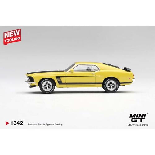 (Pre-order) Mini Gt Ford Mustang Boss 302 1969 Bright Yellow/ Blister Packaging (Expected November 2026)