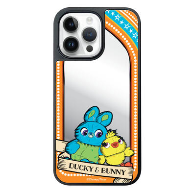 i-Smart Linocut-Style Mirror Phone Case - Disney Ducky&Bunny With MagSafe (iPhone 16 Pro Max)