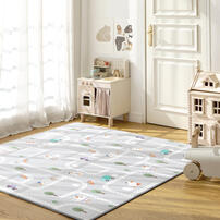 Parklon帕龍 Prime Living 雙面包邊地墊 - 氣球字母 + 城市鴨子