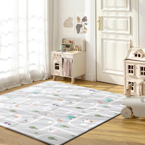 Parklon帕龍 Prime Living 雙面包邊地墊 - 氣球字母 + 城市鴨子