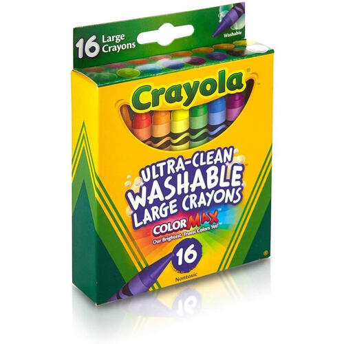 Crayola繪兒樂 可水洗大支蠟筆16支裝