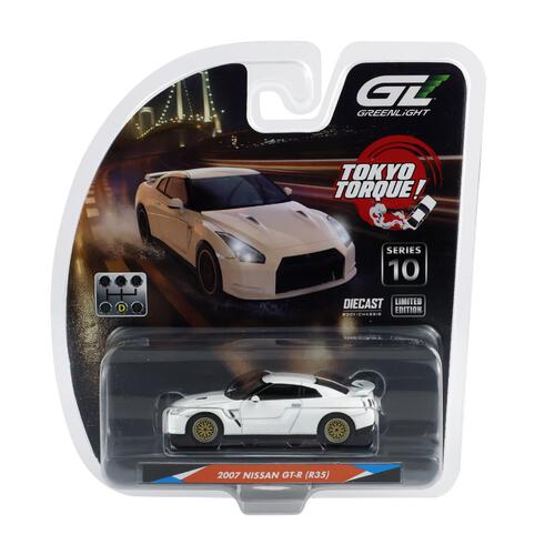 GreenLight 2007 Nissan GTR with Custom Wheels - Pearl White - Tokyo Torque