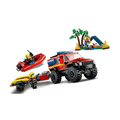 LEGO樂高城市系列 四輪驅動消防車和救援艇 60412