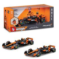 Bburago 1:24 Mclaren Mcl38 with Driver Figure #4/#81  - Assorted (1 Pc)