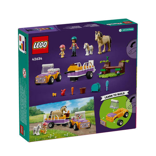LEGO樂高好朋友系列 馬兒和小馬拖車 42634