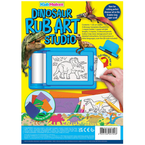 4M Kidzmaker Dinosaur Rub Art Studio