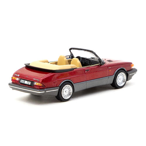 Tarmac Works 1/64 Saab 900 Turbo Convertible Red - Global64