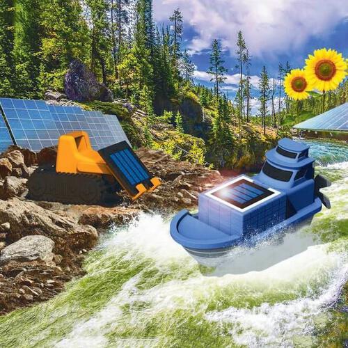 Discovery Mindblown思考探索 DIY 太陽能陸地和海洋漫遊車套件