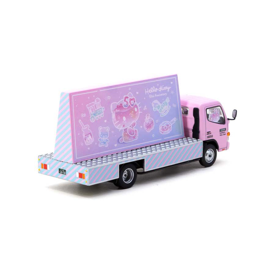 商品画像：1/64 Mitsubishi Fuso Canter Hello Kitty Billboard Diecast 2