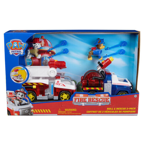 Paw Patrol Fire Rescue Roll & Rescue 2-Pack Bundle