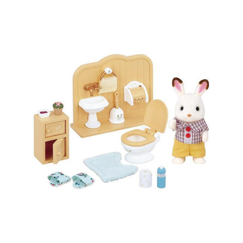 Sylvanian Families Chocolate Rabbit Brother With Furniture