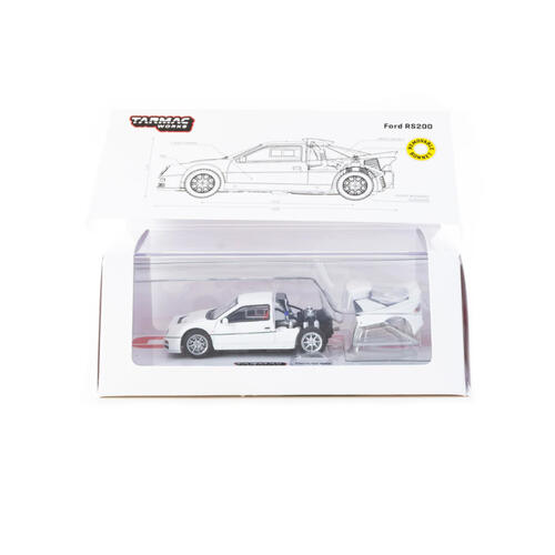  Tarmac Works 車仔 1/64 福特 Rs200 White - HOBBY64+