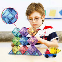 PicassoTiles 80 Piece Magnetic Building Block Set w Car