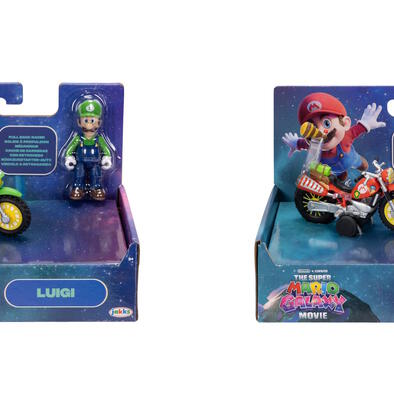 Super Mario 超級瑪利歐銀河大電影 2.5吋人偶動力摩托車 - 隨機發貨 (單件裝)