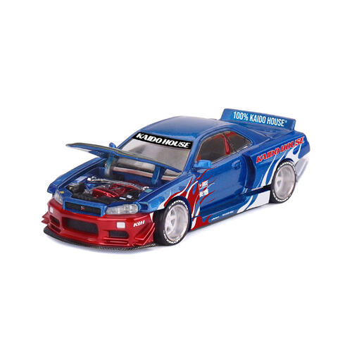 (Pre-order) MINI GT Nissan Skyline Gt-R R34 Kaido House Flames V1 (Expected January 2027)