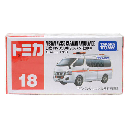 Tomica No.18 Nissan Nv350 Caravan Ambulance