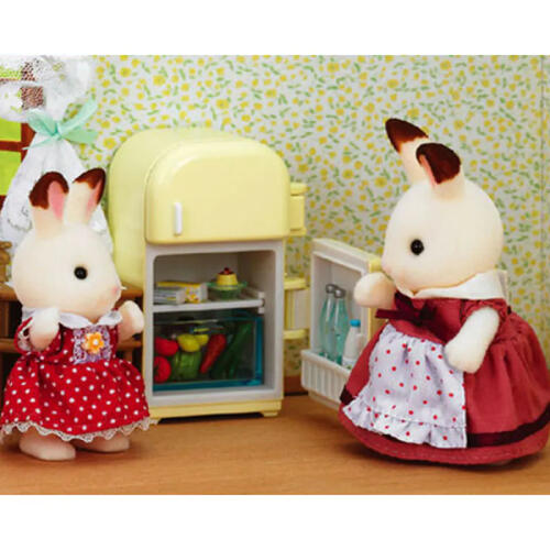 Sylvanian Families Chocolate Rabbit Mother W/Furniture