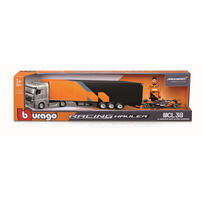 Bburago 1:43 Mclaren Racing Hauler With Mclaren MCL38 Diecast