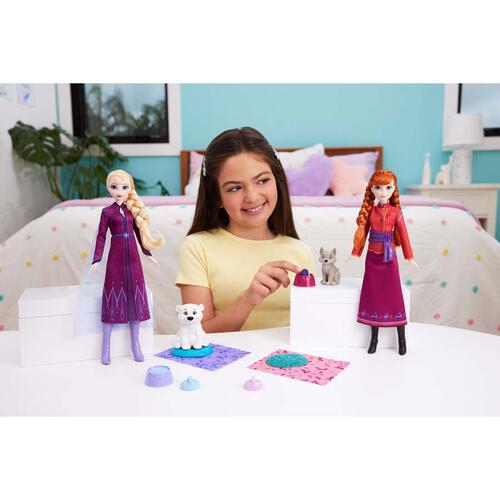 Disney Frozen迪士尼魔雪奇緣公仔 安娜與小狐狸