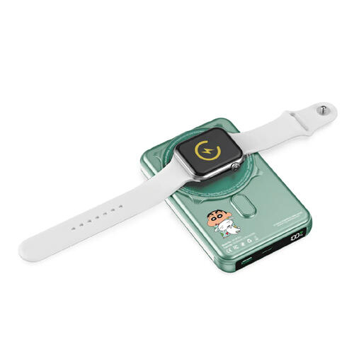 (特別訂購)XPower x 蠟筆小新 M10C+ 6合1 10000mAh多功能迷你20W PD3.0+ 磁吸無線快充移動電源 SC1 (綠色)