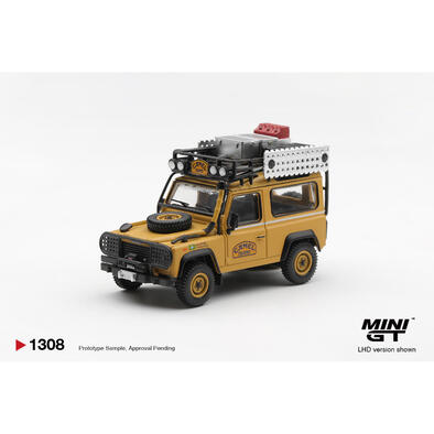 (網店預購) MINI GT Land Rover Defender 90 1985 Camel Trophy Borneo Team Brazil / Blister Packaging (預計2026年10月發貨)