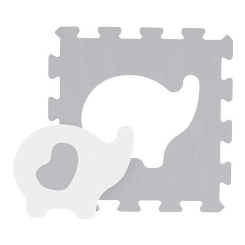 Baby Star 9塊裝動物併接遊戲地墊 - 白象