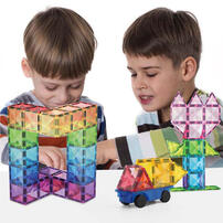 PicassoTiles 80 Piece Magnetic Building Block Set w Car