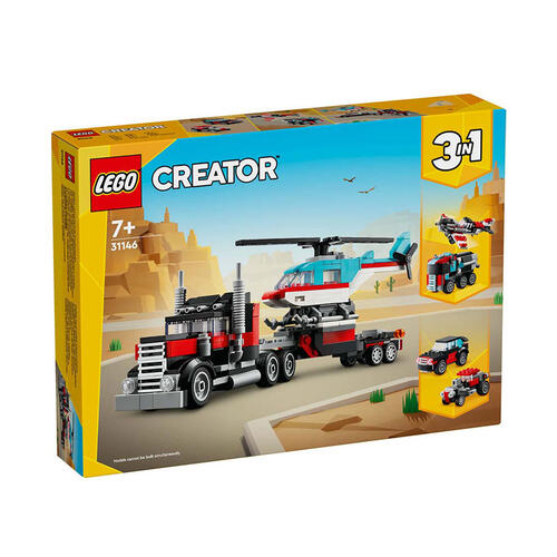 LEGO樂高 Creator 平板卡車和直升機 31146