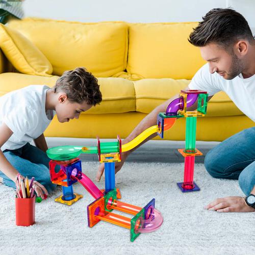 Picasso Tiles Magnetic Marble Run Builder 50pc set