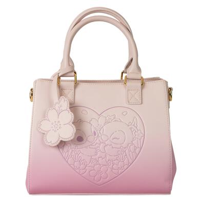 Loungefly Disney Stitch & Angel Cherry Blossom Heart Crossbody Bag
