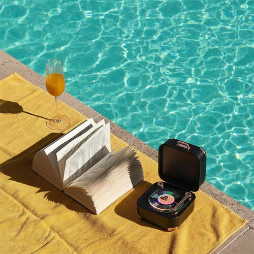 playpop Retro Vinyl Bluetooth Speaker - Black