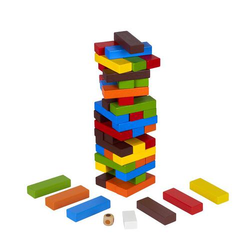Play Pop Wooden Tumbling Tower Strategy Game