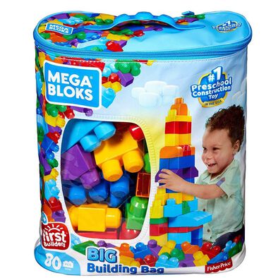 Mega Bloks美高積木first Builders系列80件大塊積木套裝