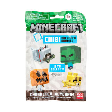 Paladone Minecraft Chibi Backpack Buddies Character Keychain Blind Bag - Assorted