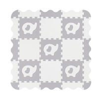 Baby Star 9塊裝動物併接遊戲地墊 - 白象