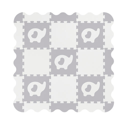 Baby Star 9塊裝動物併接遊戲地墊 - 白象