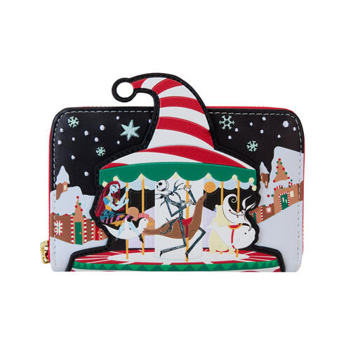 Loungefly Disney The Nightmare Before Christmas Journey To Christmas Town Zip Around Wallet