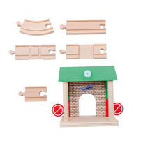 Speed City Town Station Wooden Motorized Train Set